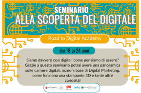 poster con le informazioni del seminario della Digital Academy