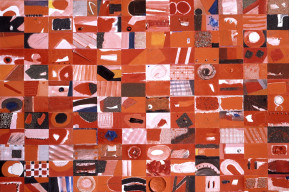 Walter Fusi, Carmina Burana 322, 2011, Tecnica mista su carta, 180 x 180 cm (216 cartoncini 10 x 15 cm)