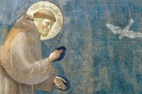 Affresco con rappresentato San Francesco