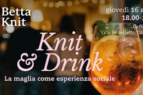 Foto presentazione di knit and drink con informazioni rilevanti