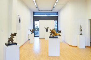 Sala adibita con opere di Somaini
